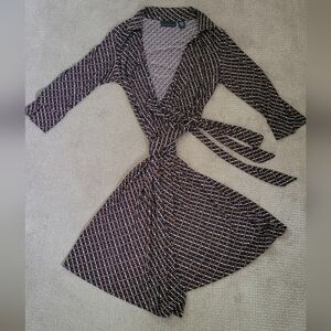 Attention Polka Dotted Stretchy Knit Dress